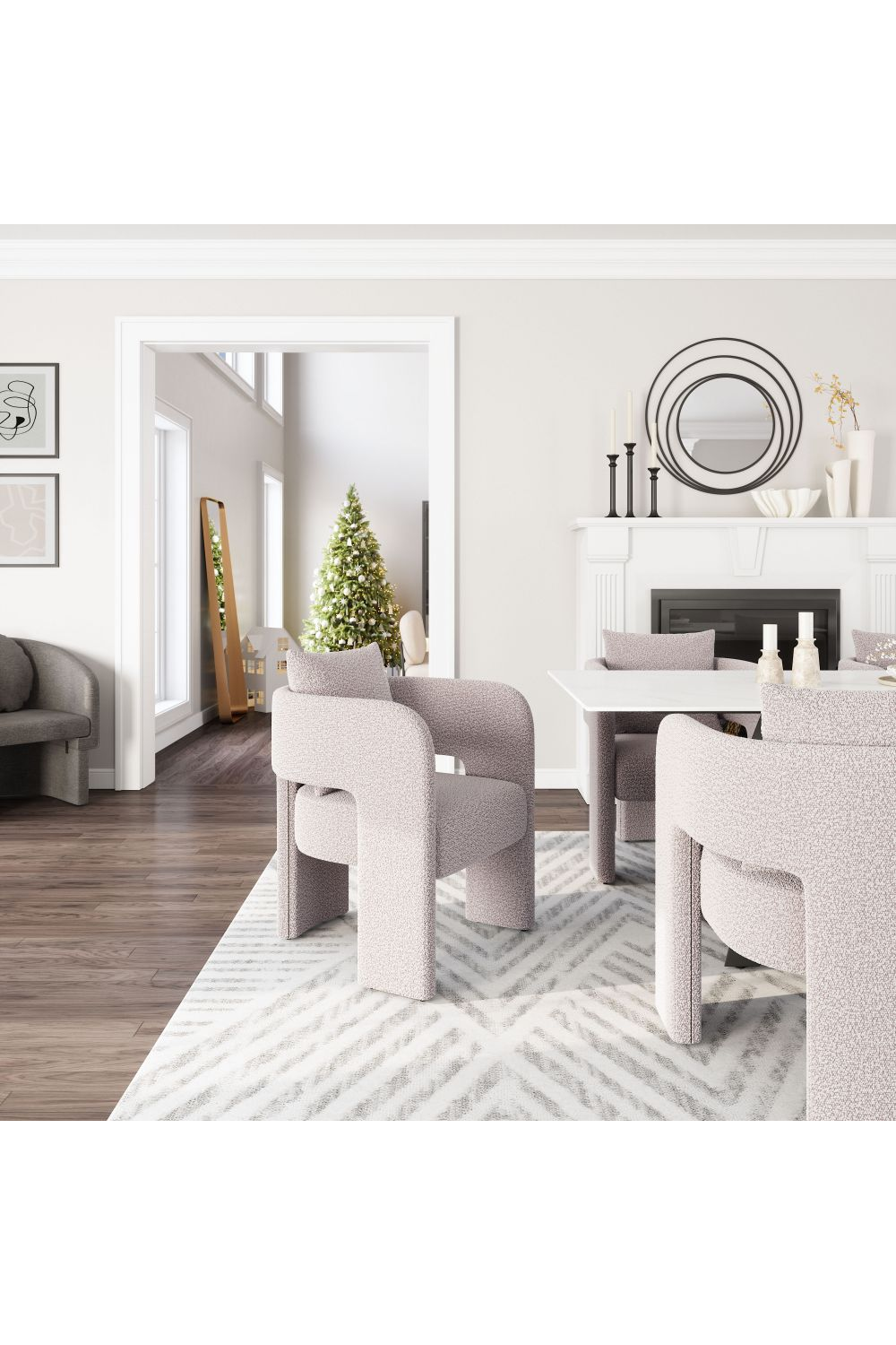 Gray Curved Dining Chair | OROA Modern Melilla | Oroa.com