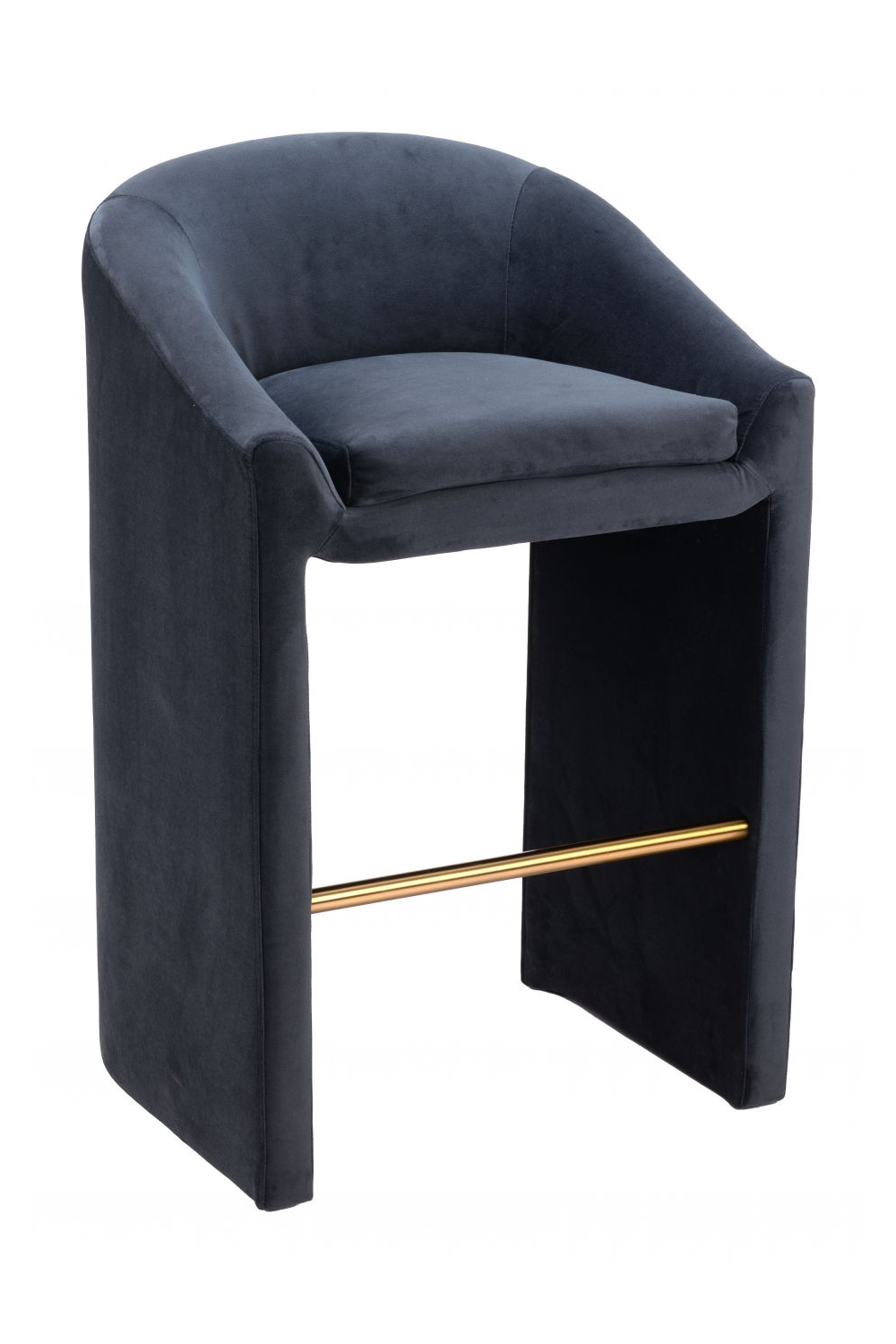 Dark Gray Velvet Bar Stool | OROA Modern Emas | Oroa.com