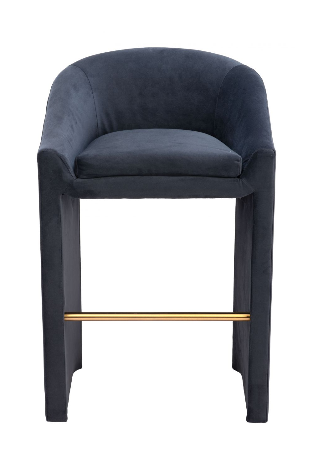 Dark Gray Velvet Bar Stool | OROA Modern Emas | Oroa.com