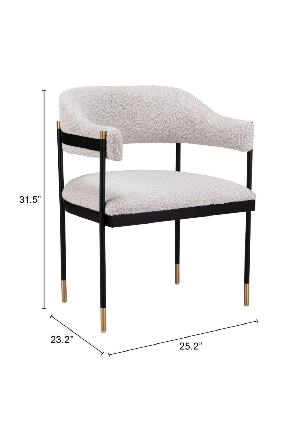 Textured Light Gray Dining Chair | OROA Modern Zadar | Oroa.com