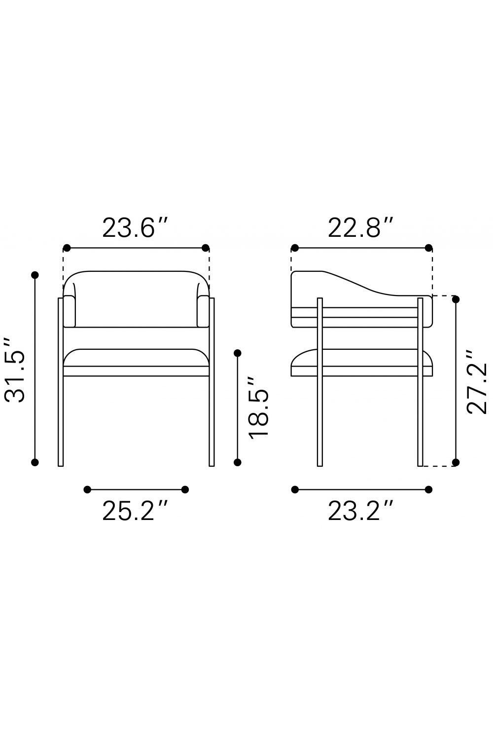 Textured Light Gray Dining Chair | OROA Modern Zadar | Oroa.com