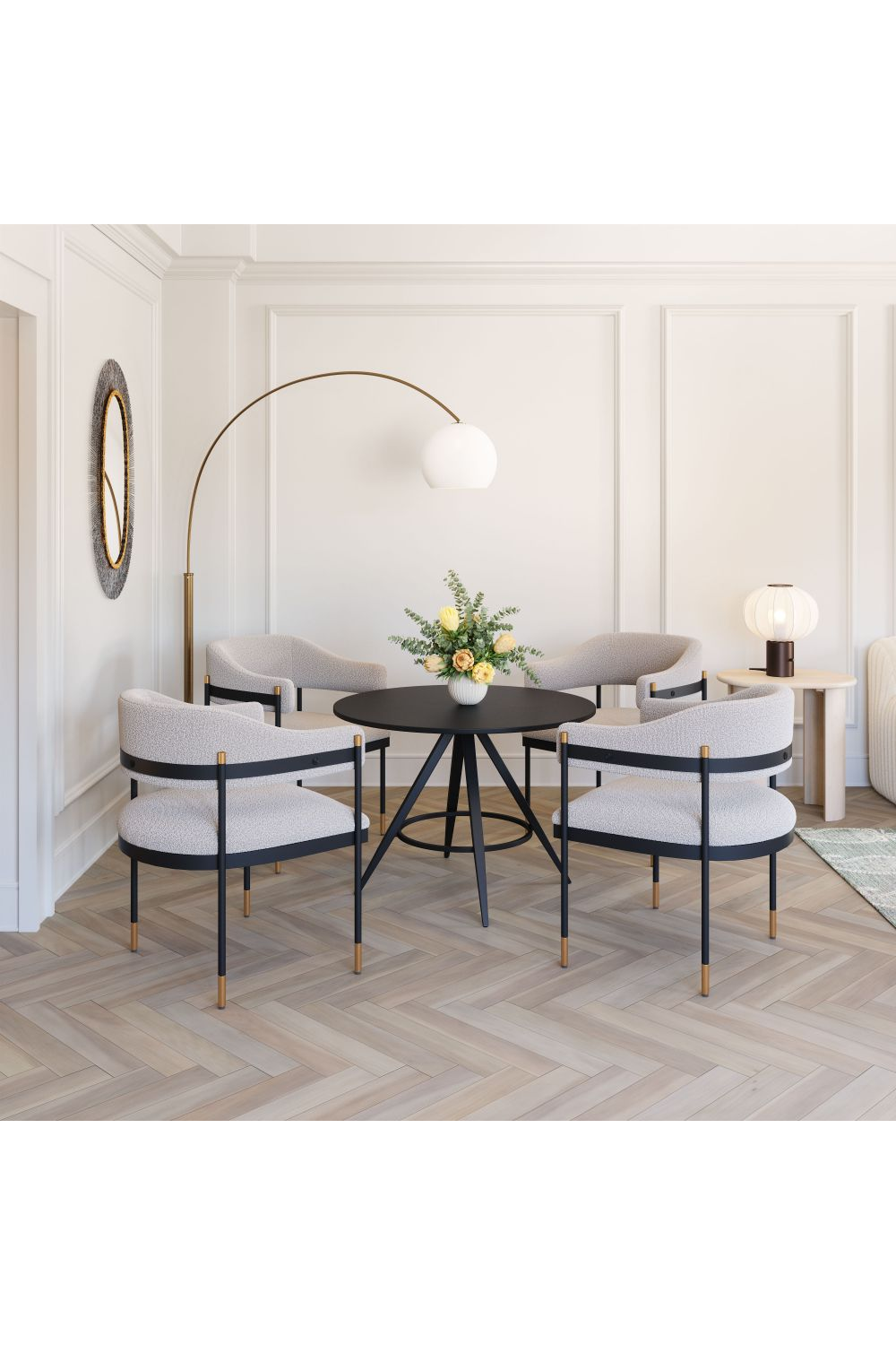 Textured Light Gray Dining Chair | OROA Modern Zadar | Oroa.com