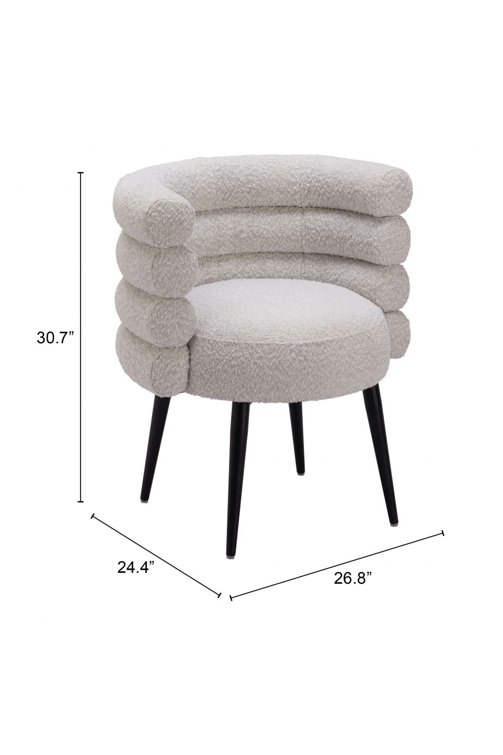 Light Gray Layered Dining Chair | OROA Modern Grena | Oroa.com