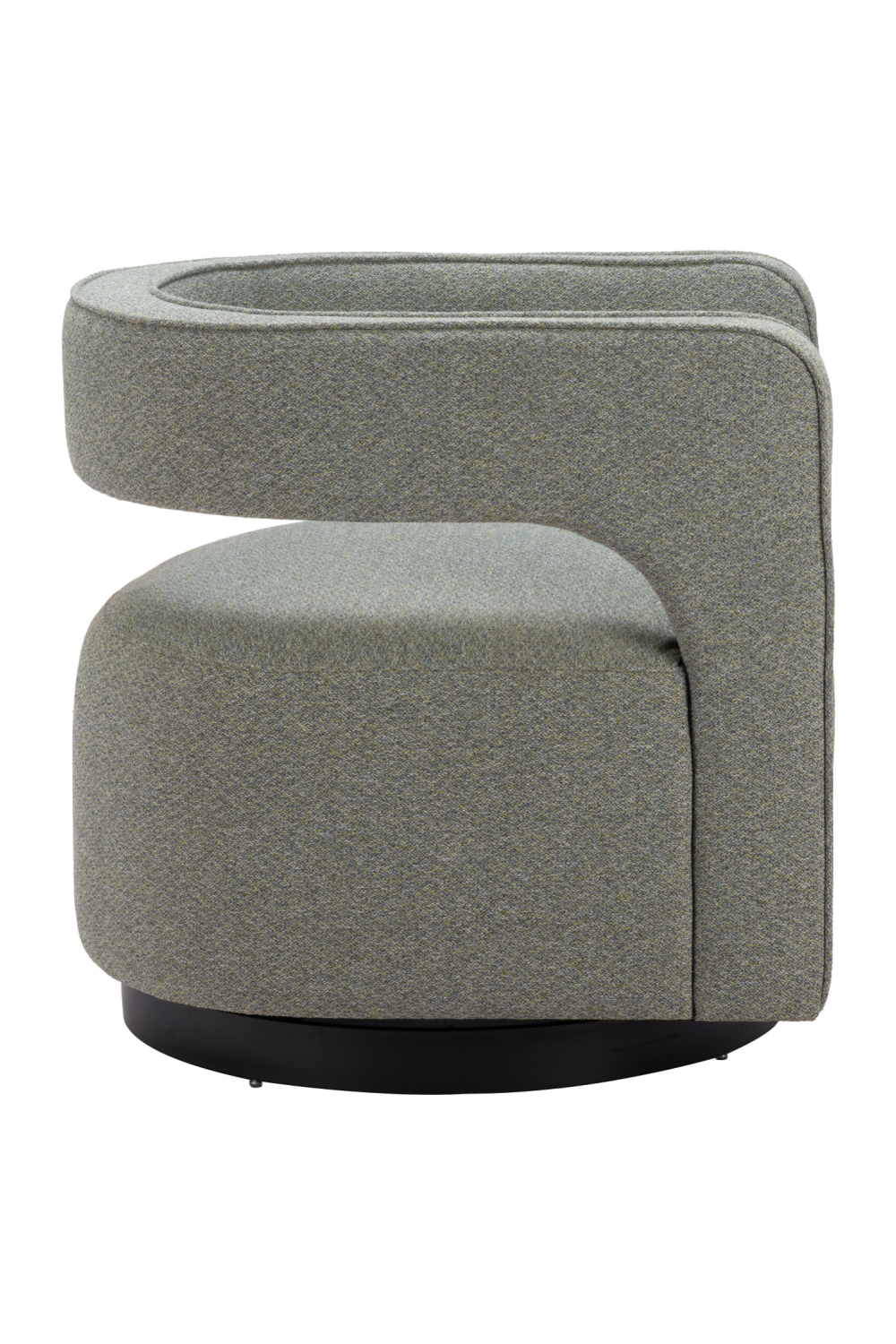Sage Green Curved Swivel Chair | Oroa.com