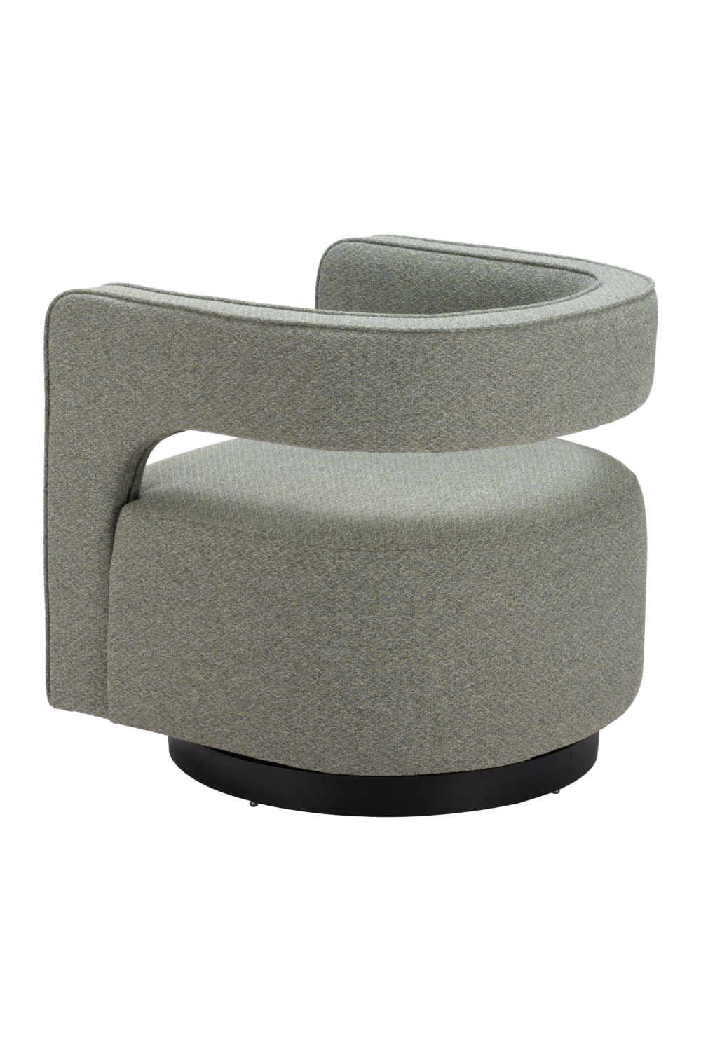 Sage Green Curved Swivel Chair | Oroa.com