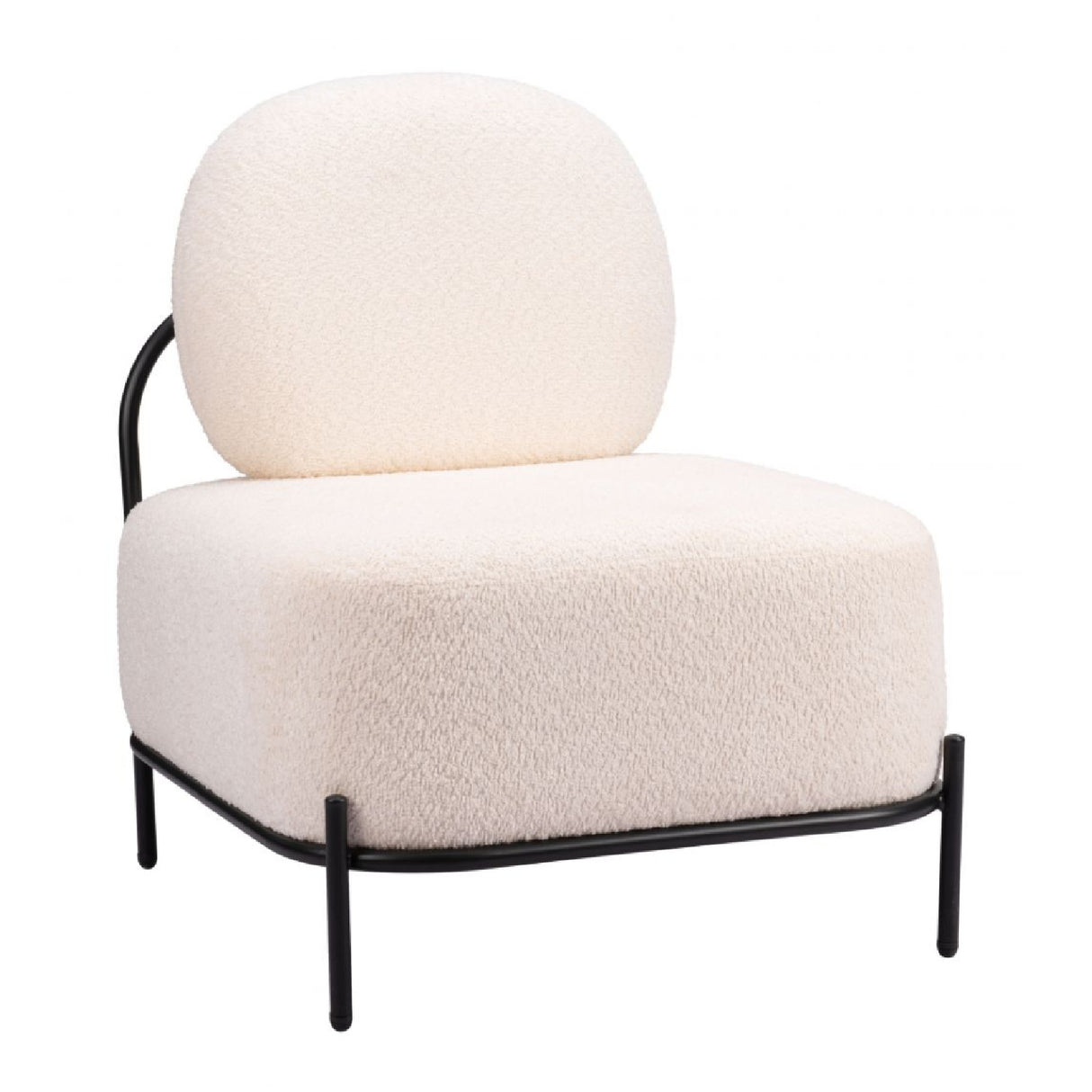 White Teddy Fabric Accent Chair | Oroa.com