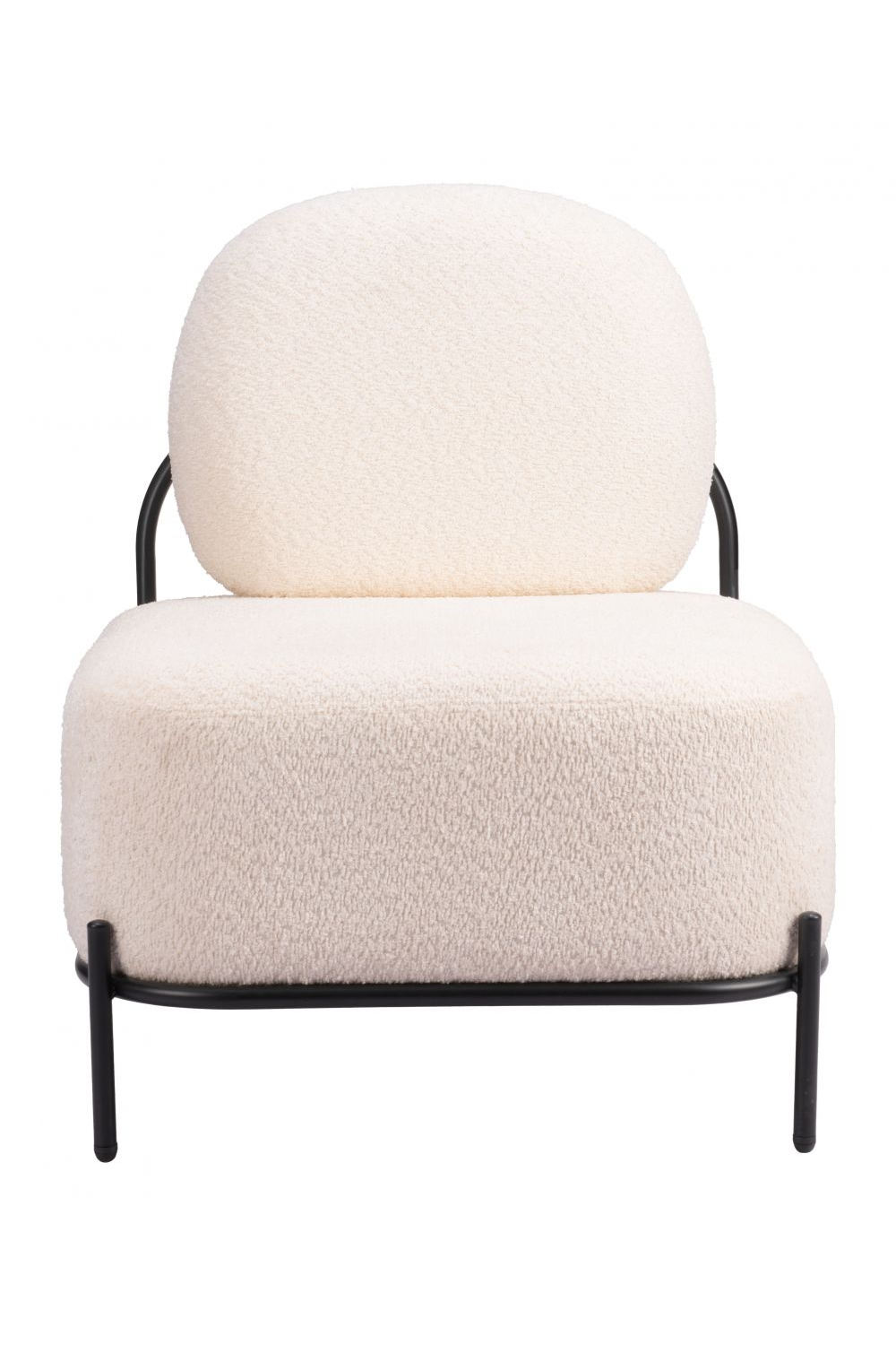 White Teddy Fabric Accent Chair | OROA Modern Arendal | Oroa.com