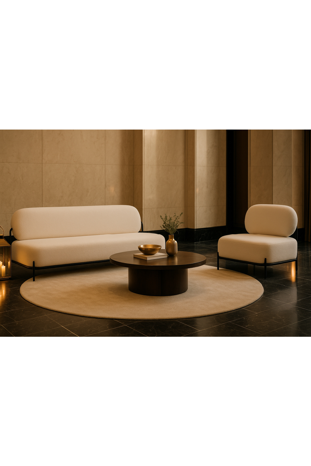 White Teddy Fabric Accent Chair | Oroa.com