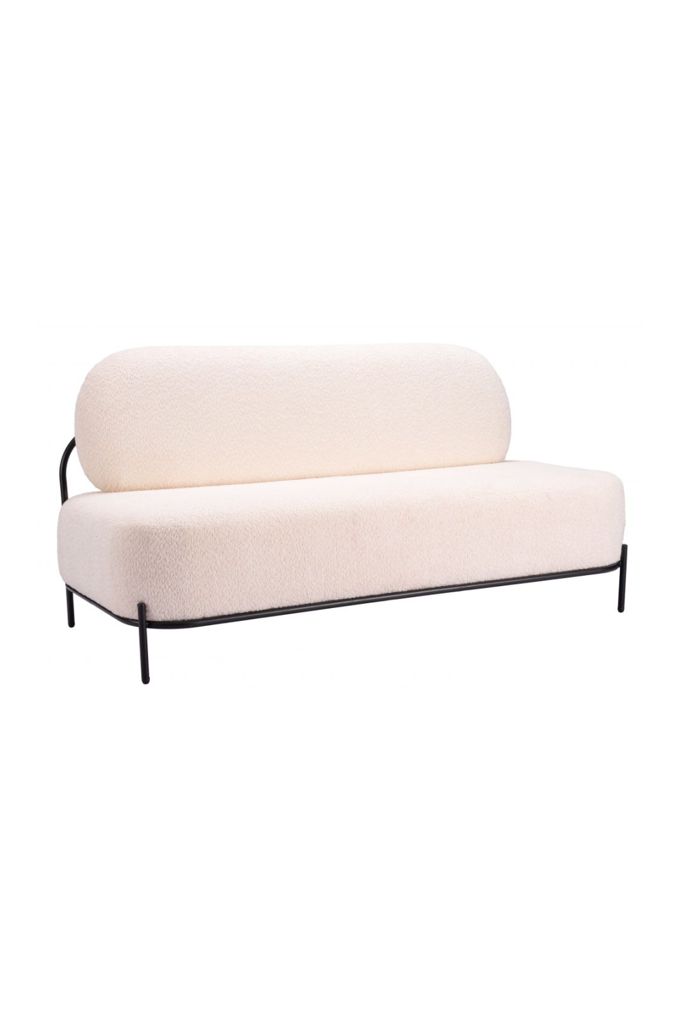 White Teddy Fabric Sofa | Oroa.com