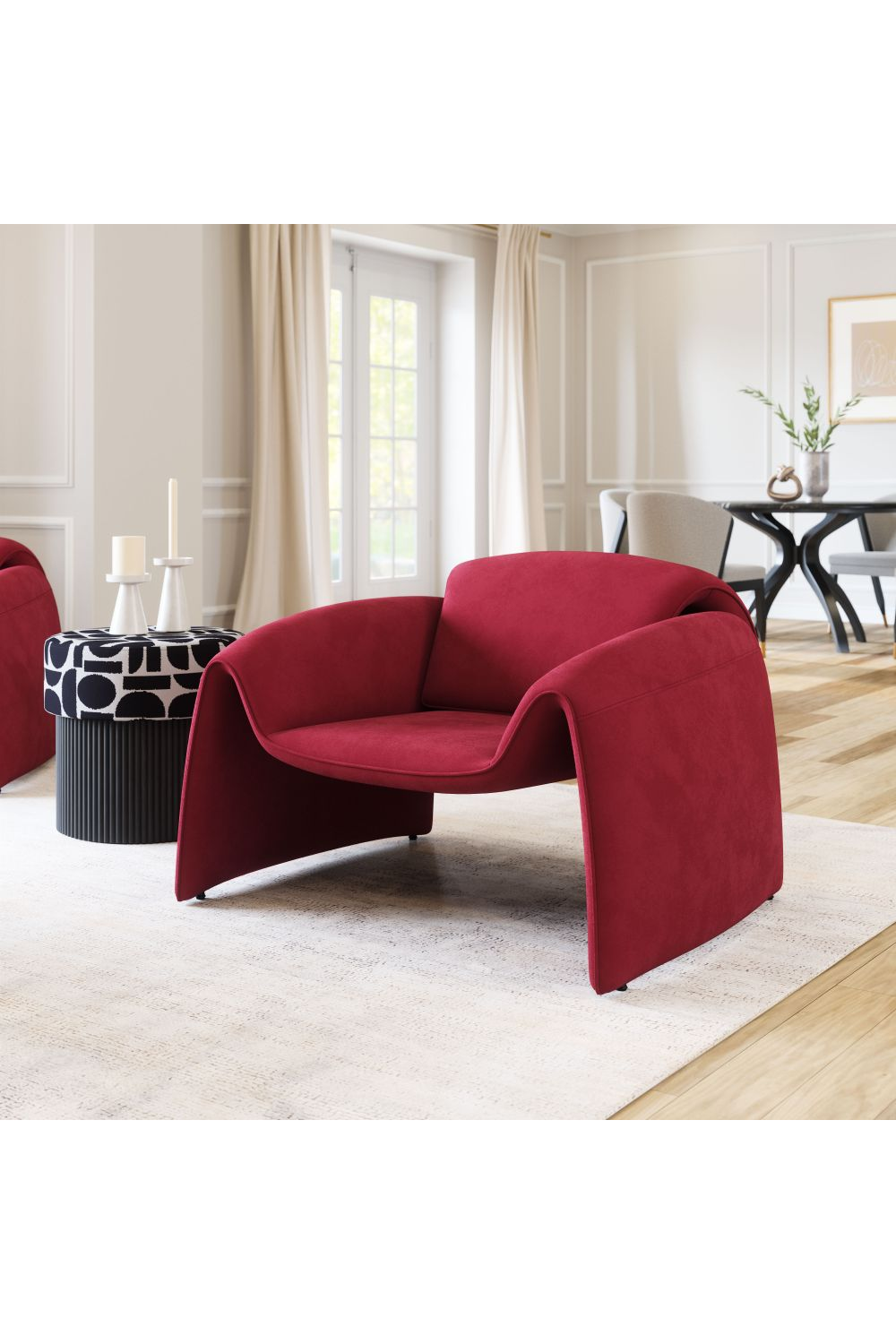 Velvet Contemporary Accent Chair | OROA Modern Horten | Oroa.com