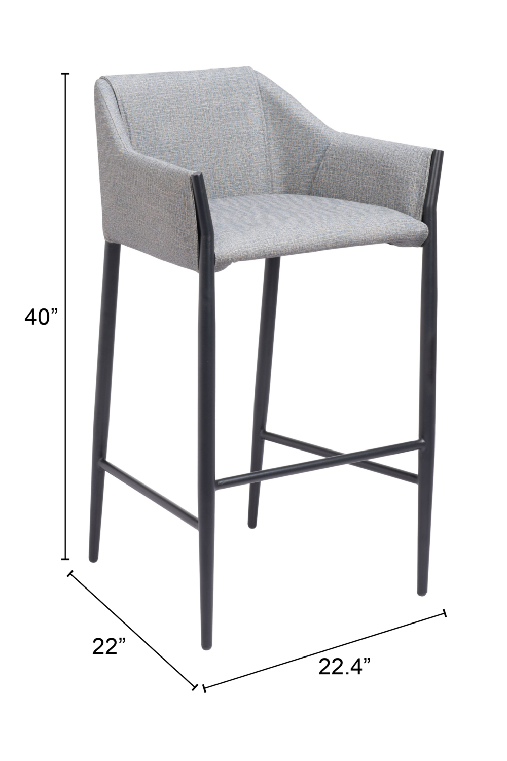 Poly Linen Bar Stool | OROA Modern Andover | Oroa.com