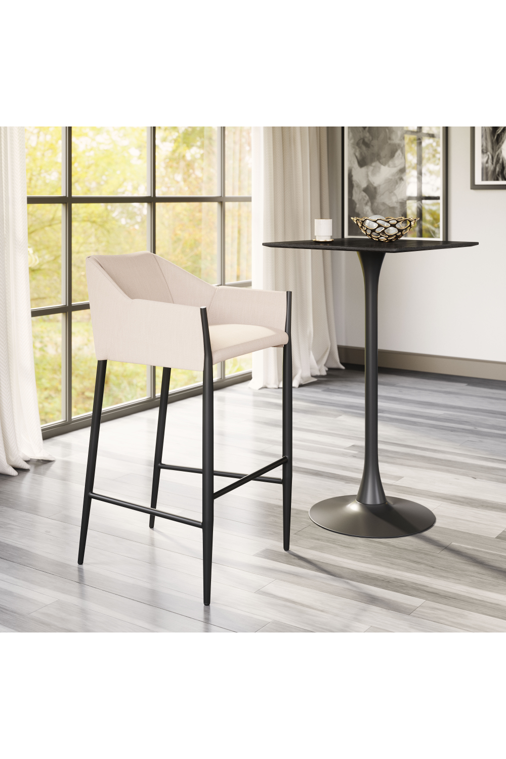 Poly Linen Bar Stool | Oroa.com
