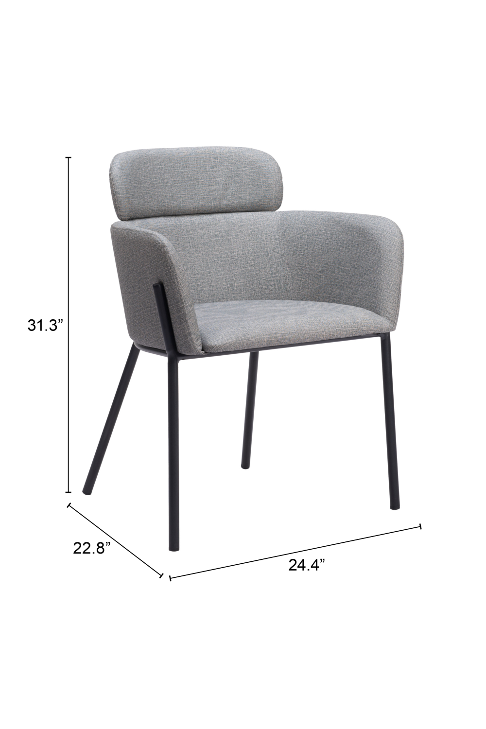 Vinyl Upholstered Dining Chairs (2) | OROA Modern Bremor | Oroa.com