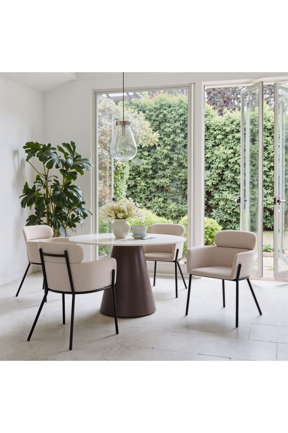 Vinyl Upholstered Dining Chairs (2) | Oroa.com