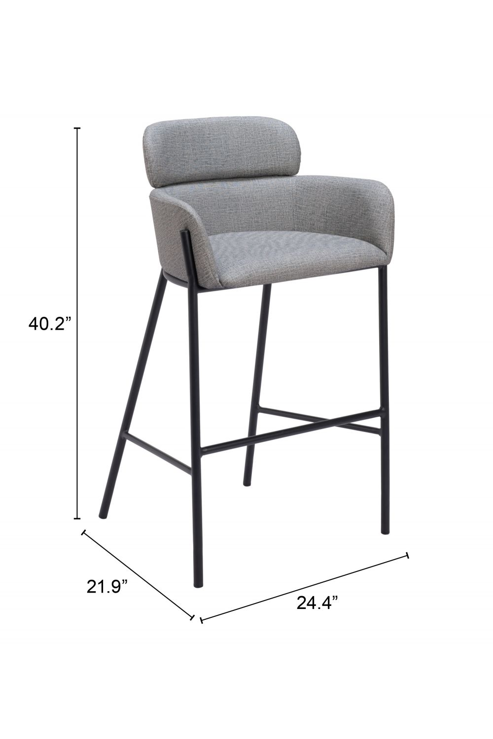 Vinyl Upholstered Bar Stool | OROA Modern Bremor | Oroa.com