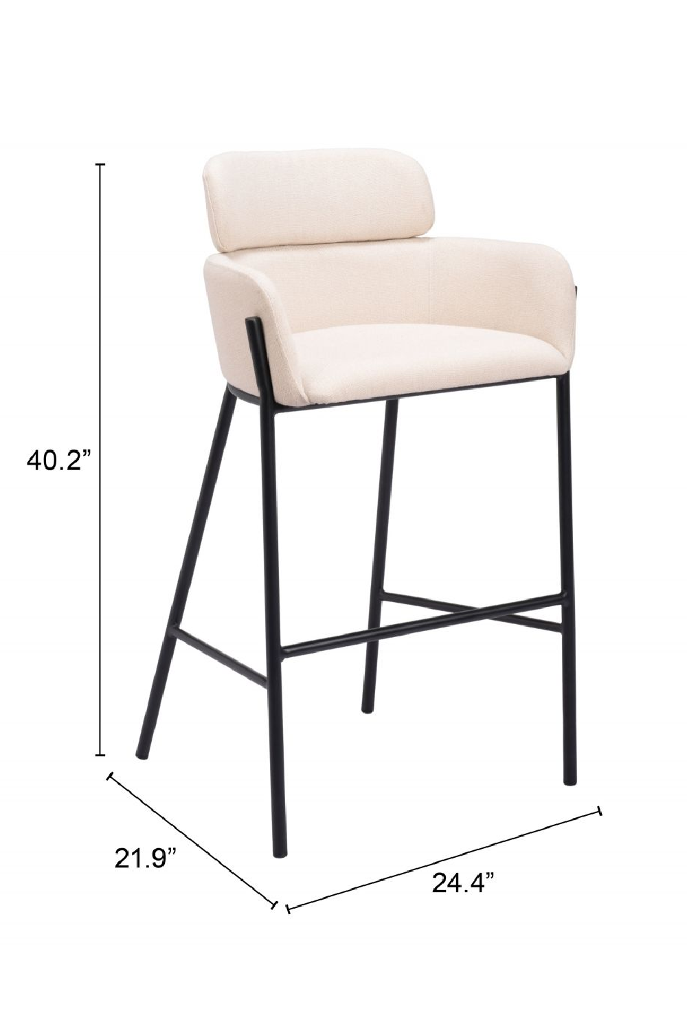 Vinyl Upholstered Bar Stool | OROA Modern Bremor | Oroa.com