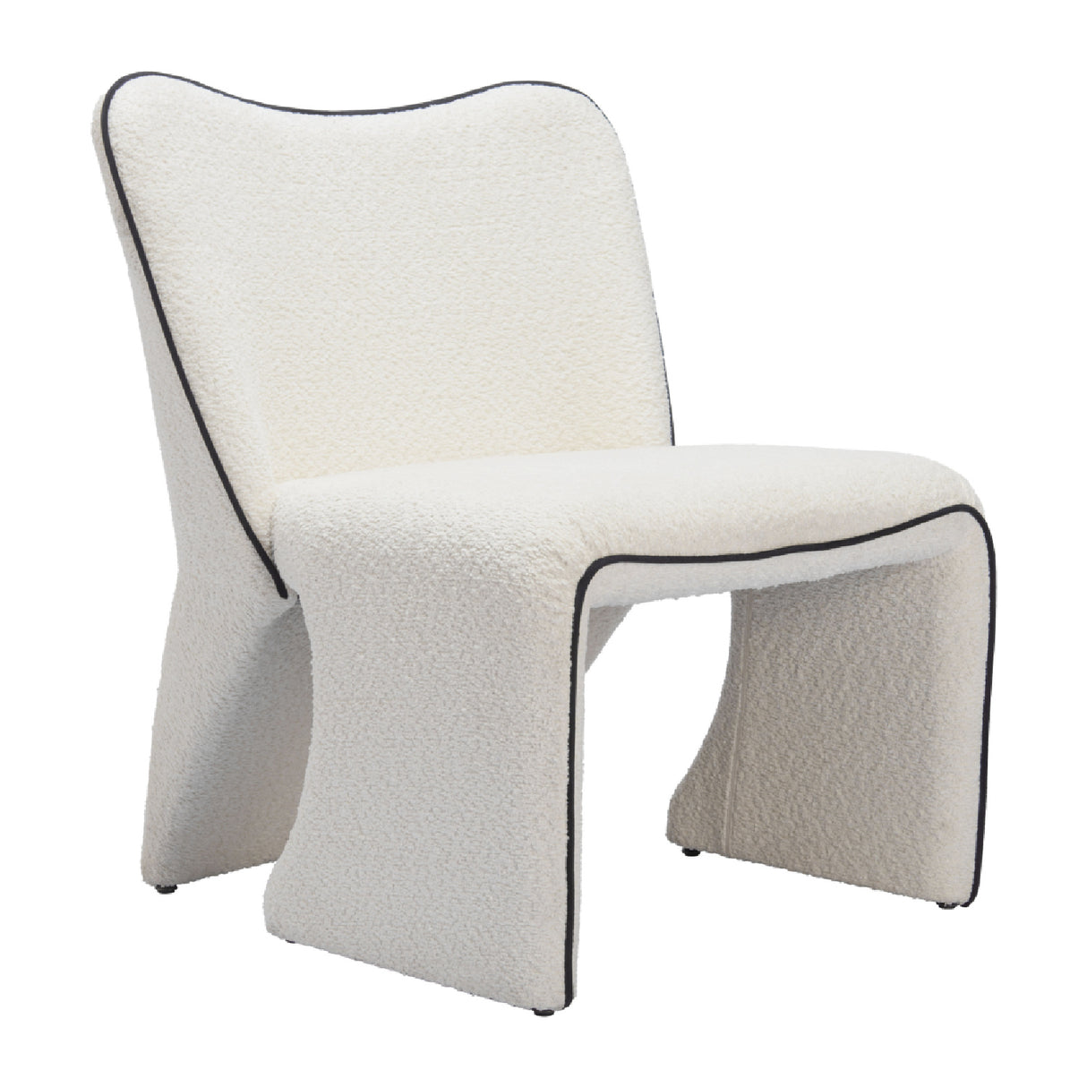 White Accent Chair with Piping | Oroa.com