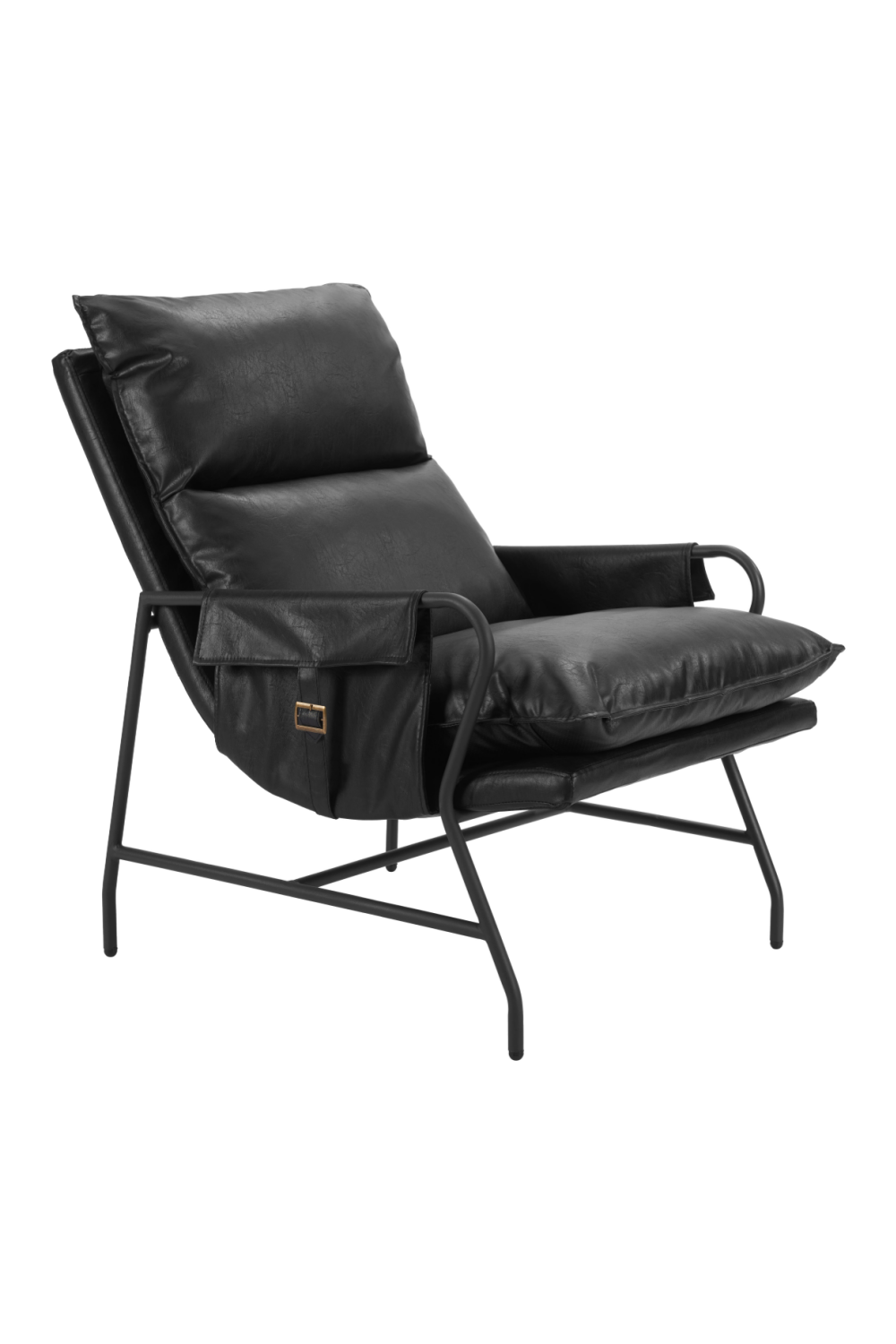 Black Leather Lounge Chair | OROA Modern Halaus | Oroa.com