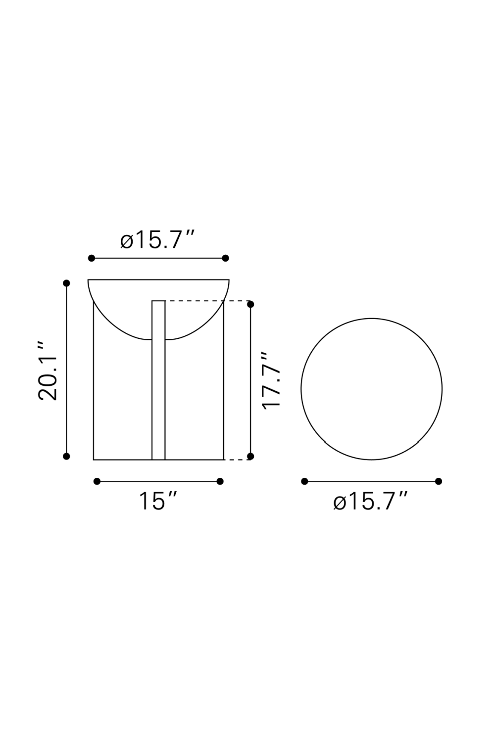 Black Solid Mango Side Table | OROA Modern Tume | Oroa.com