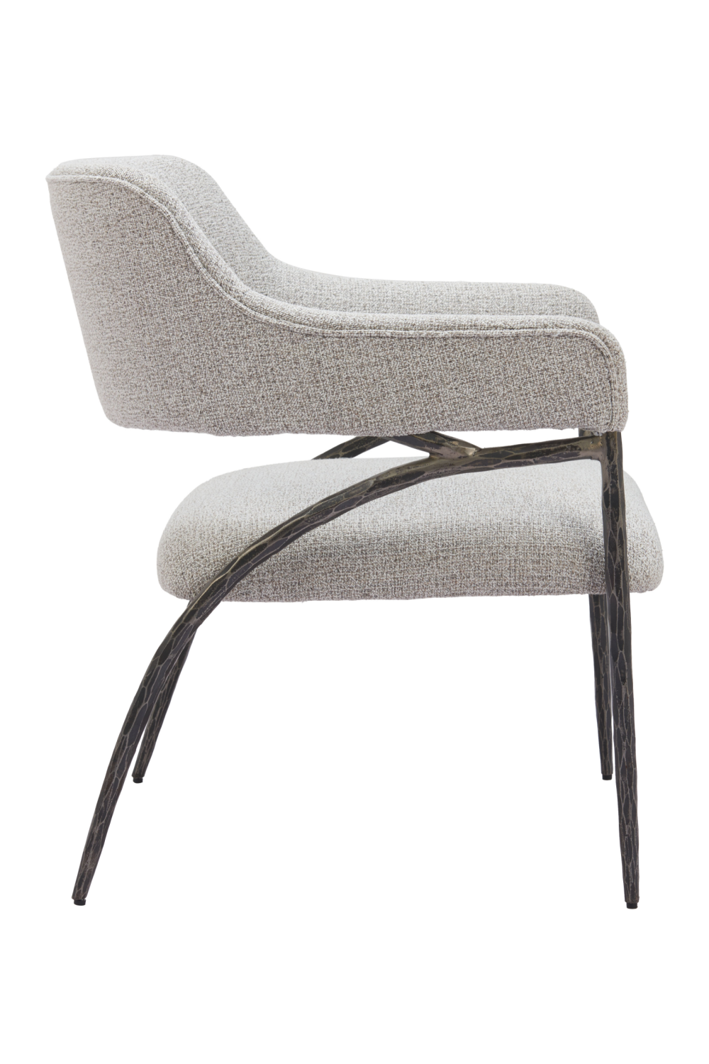 Gray Textured Fabric Accent Chair | OROA Modern Vesterboro | Oroa.com