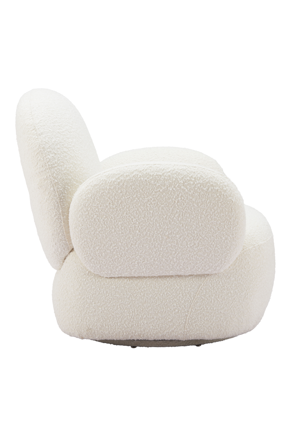 White Shearling Swivel Chair | OROA Modern Pilka | Oroa.com