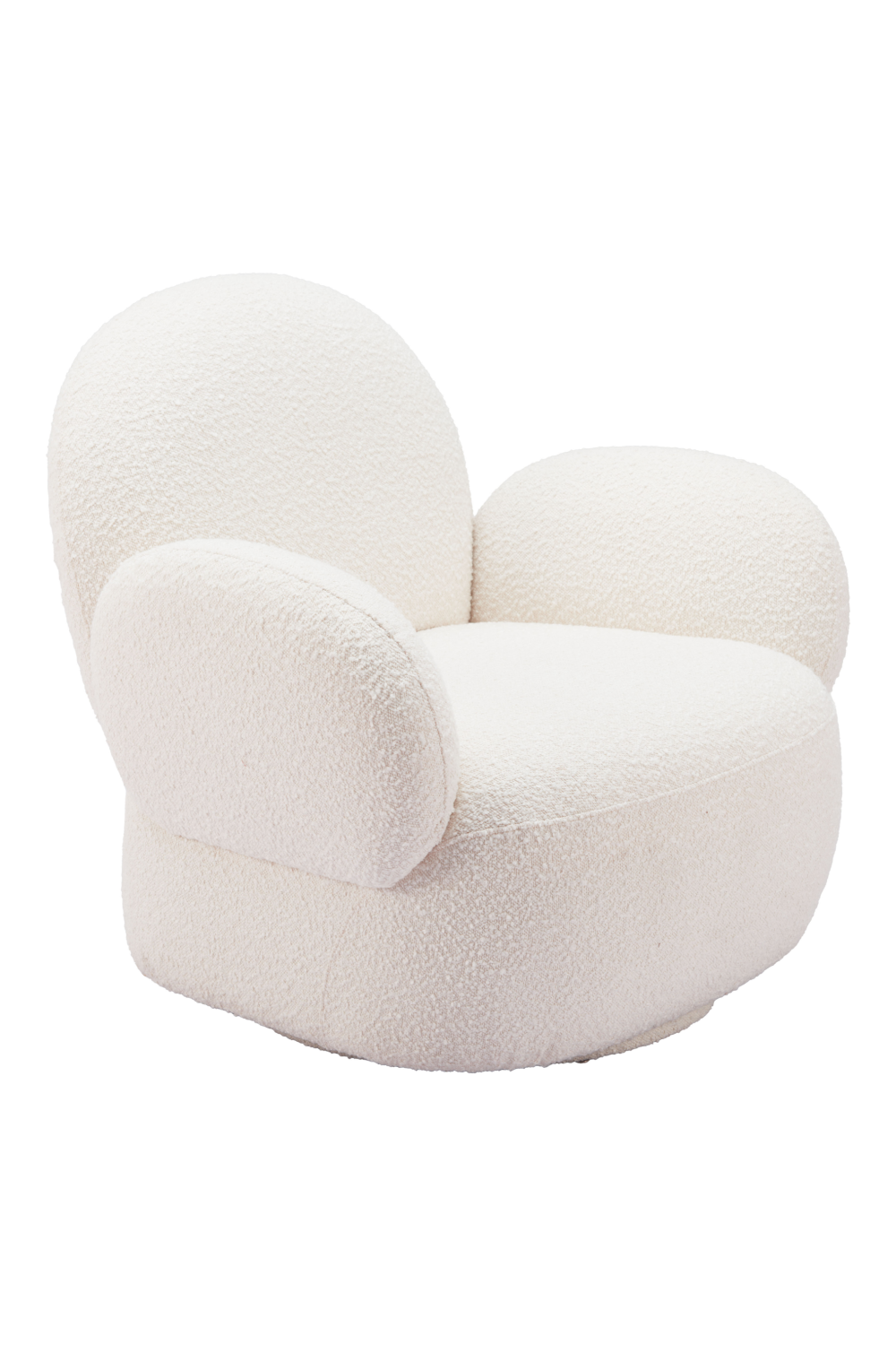 White Shearling Swivel Chair | OROA Modern Pilka | Oroa.com