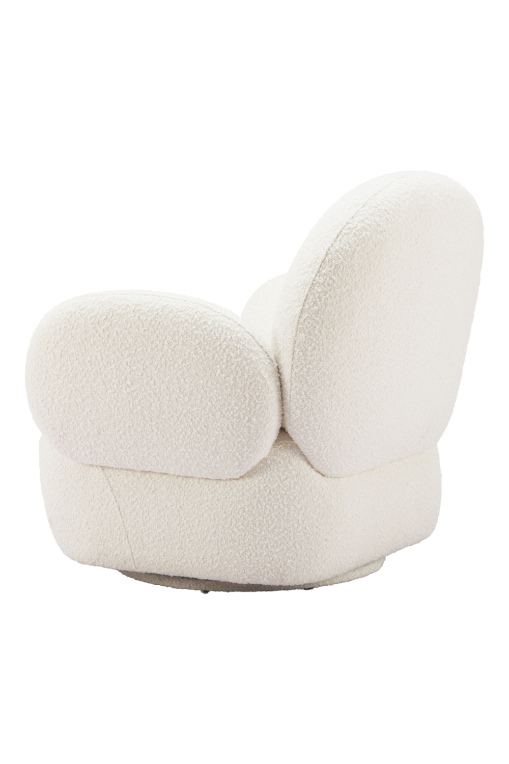 White Shearling Swivel Chair | Oroa.com