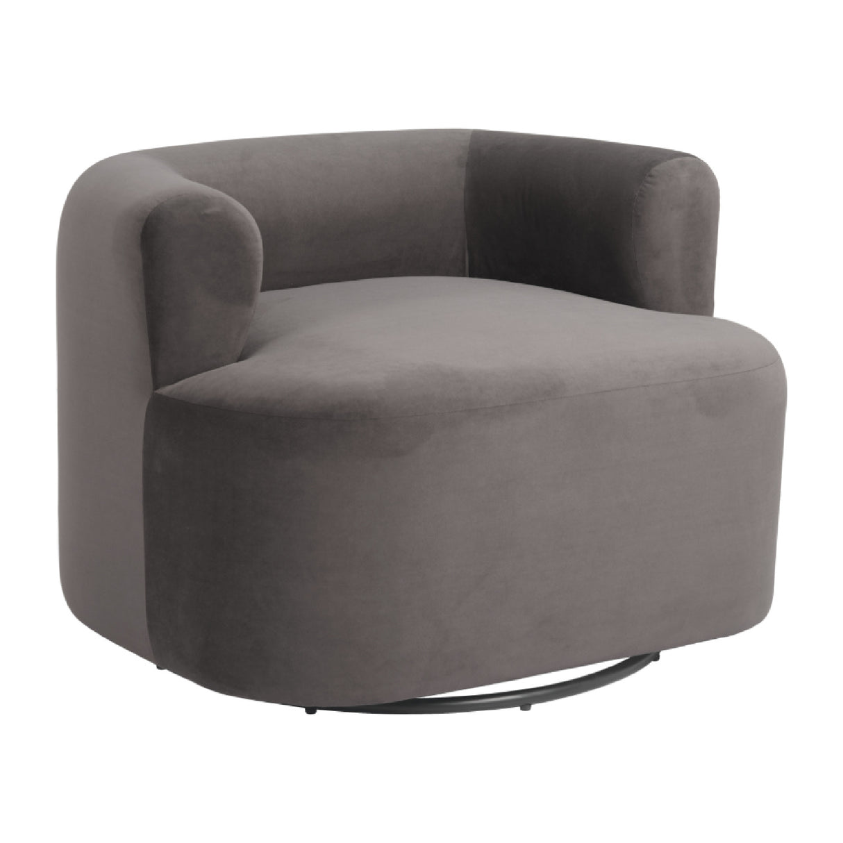 Gray Velvet Swivel Chair | Oroa.com