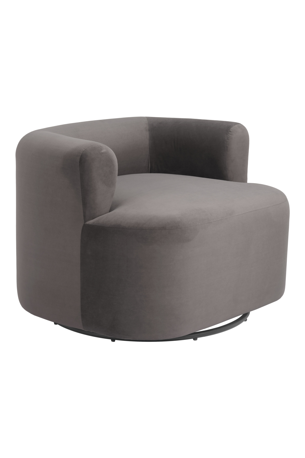 Gray Velvet Swivel Chair | OROA Modern Mugav | Oroa.com