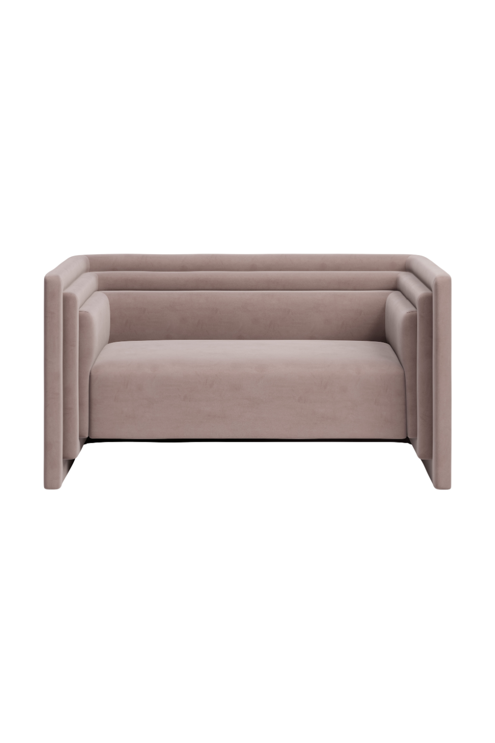 Taupe Velvet Loveseat | OROA Modern Trippel | Oroa.com