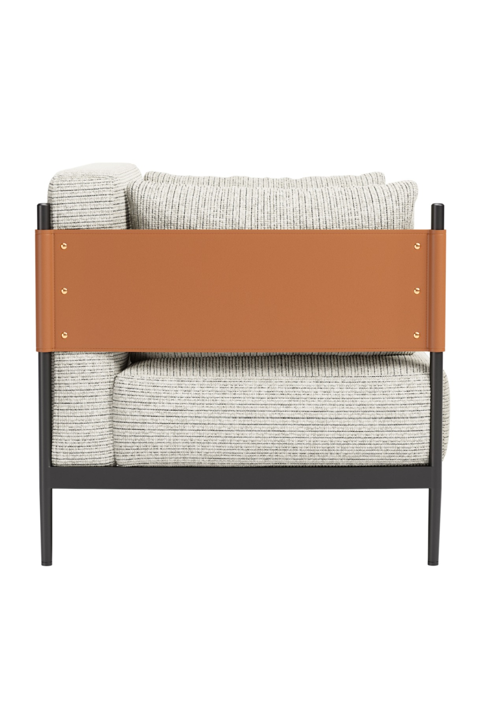 Gray Ribbed Lounge Armchair | OROA Modern Stirbe | Oroa.com