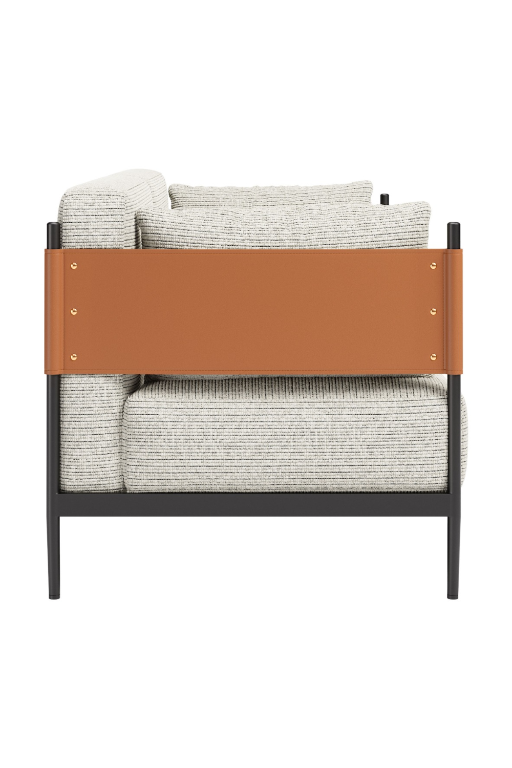 Gray Textured Fabric Loveseat | OROA Modern Stirbe | Oroa.com