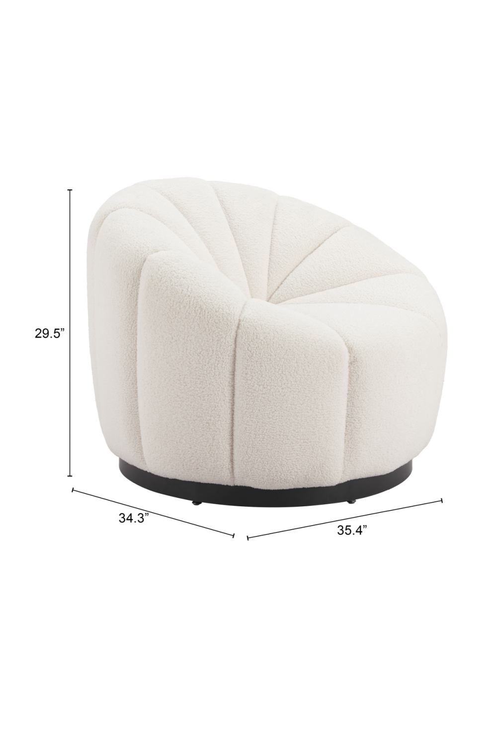 Cream Shearling Accent Chair | Oroa.com