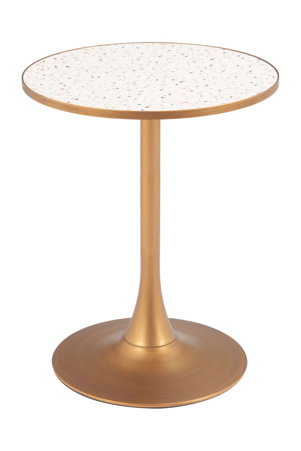 Gold Metal Pedestal Bar Table | OROA Modern Bite | Oroa.com