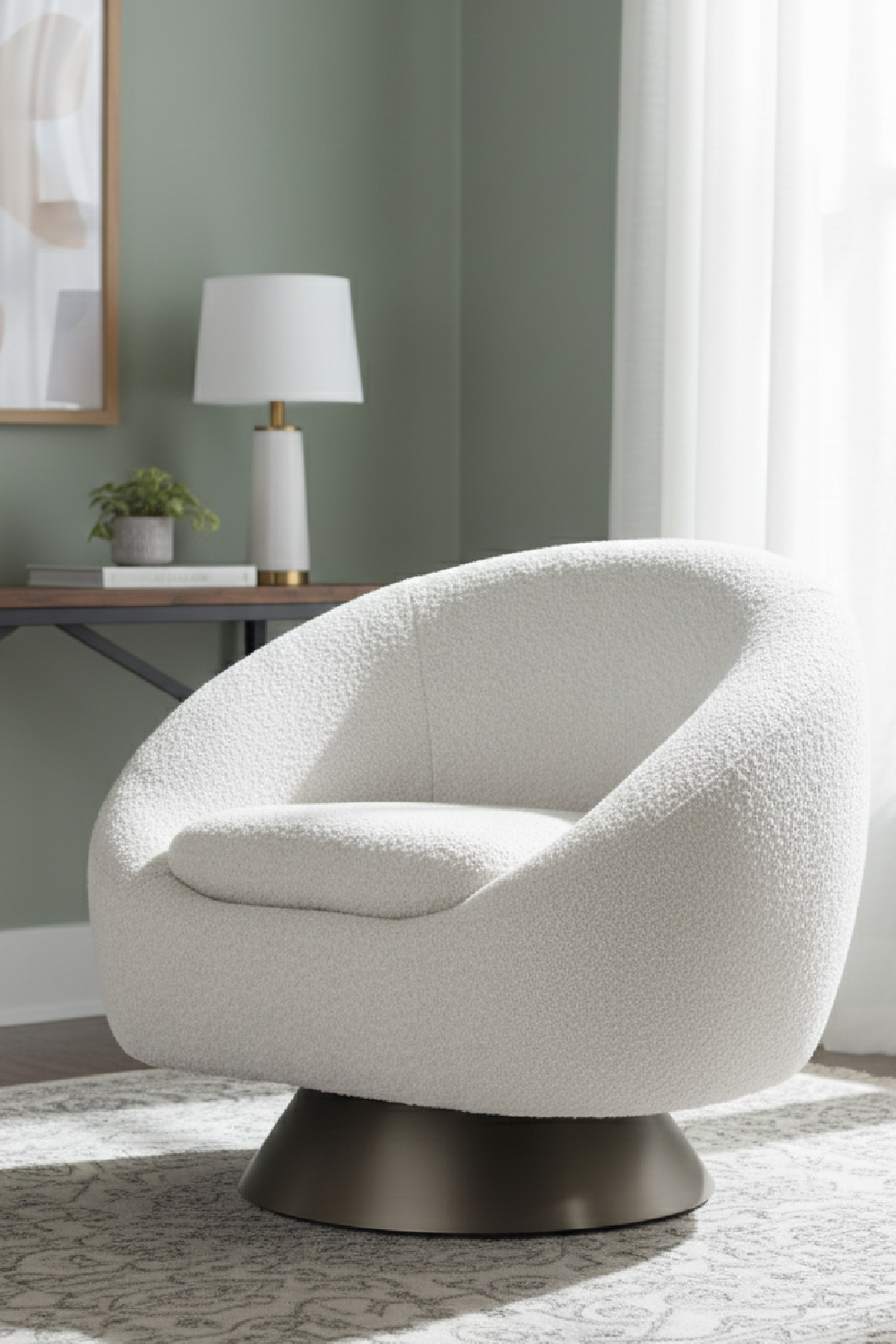 Bronze Base Gray Swivel Chair | Oroa.com