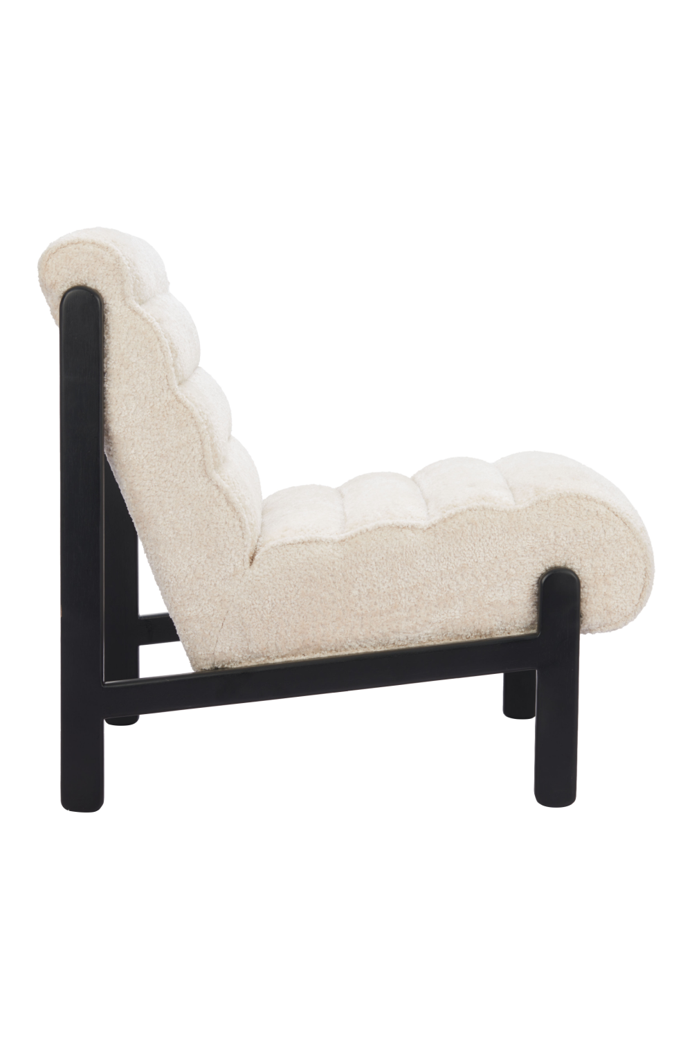 Beige Channeled-Back Lounge Chair | OROA Modern Maki | Oroa.com