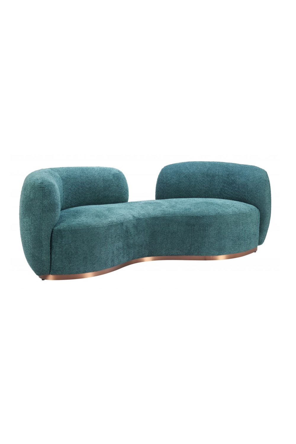 Teal Colored Curved Sofa | OROA Modern Jamela | Oroa.com