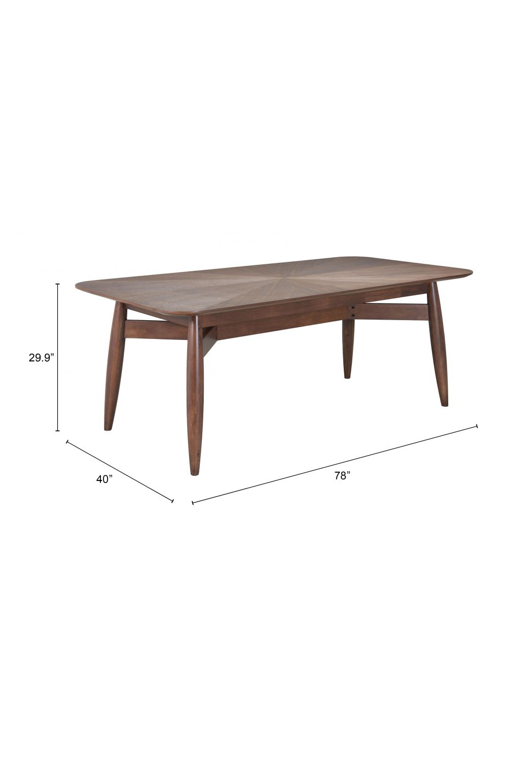 Brown Rubberwood Dining Table | Oroa.com