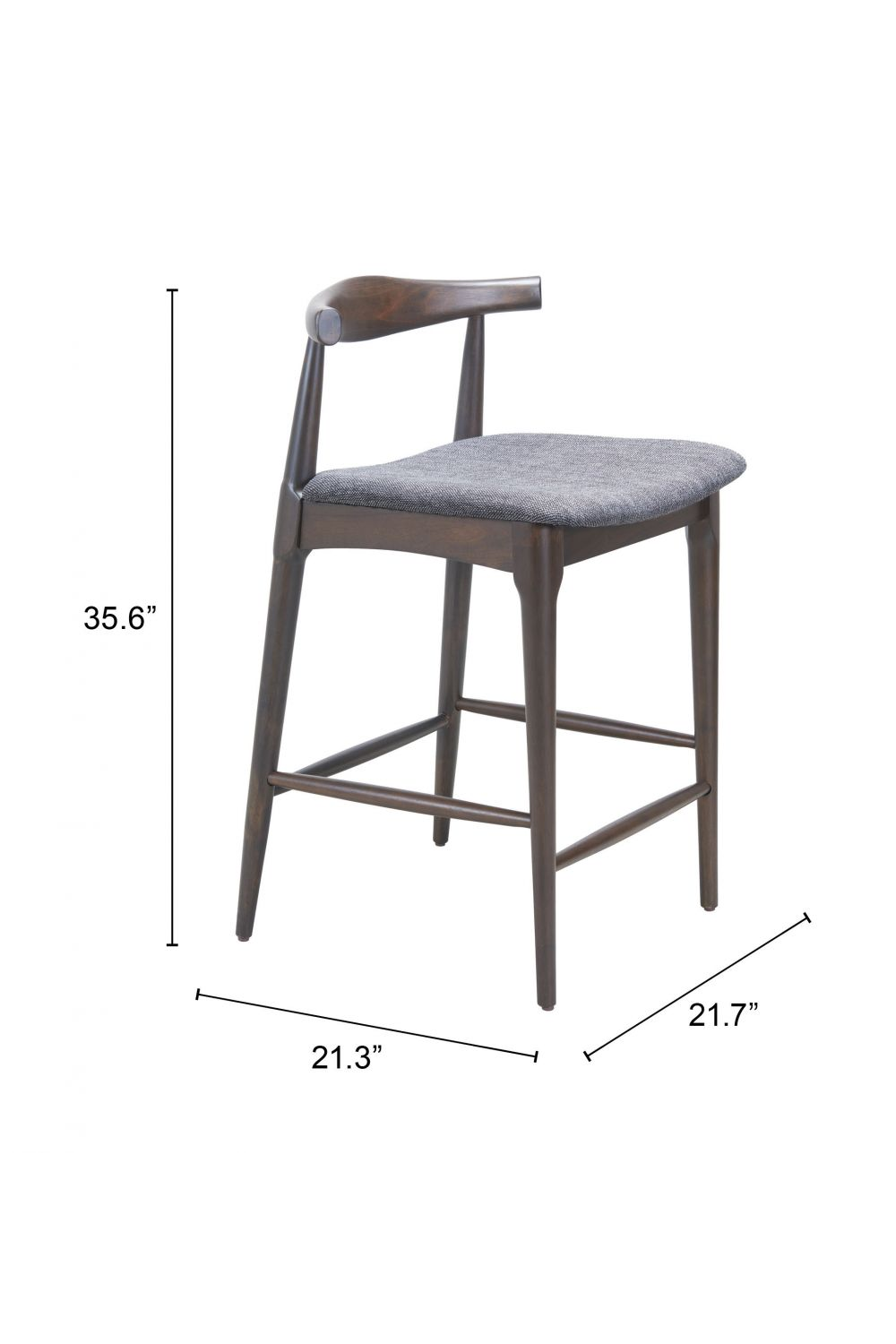 Dark Wooden Counter Stools (2) | OROA Modern Tuzka | Oroa.com