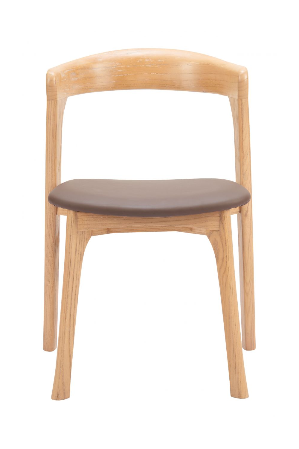 Brown Leather Seat Dining Chairs (2) | OROA Modern Pioro } Oroa.com