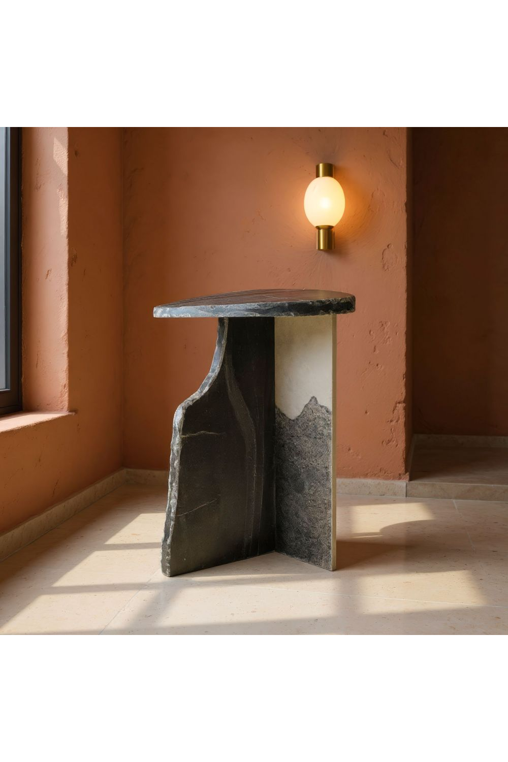 Organic-Shaped Marble Side Table | Oroa.com