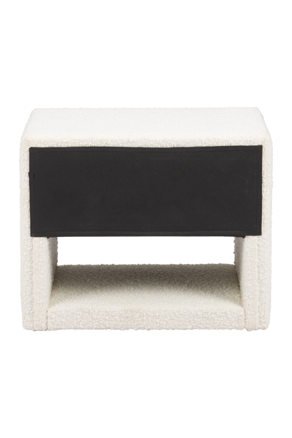 White Fabric 1-Drawer Nightstand | OROA Modern Barris | Oroa.com