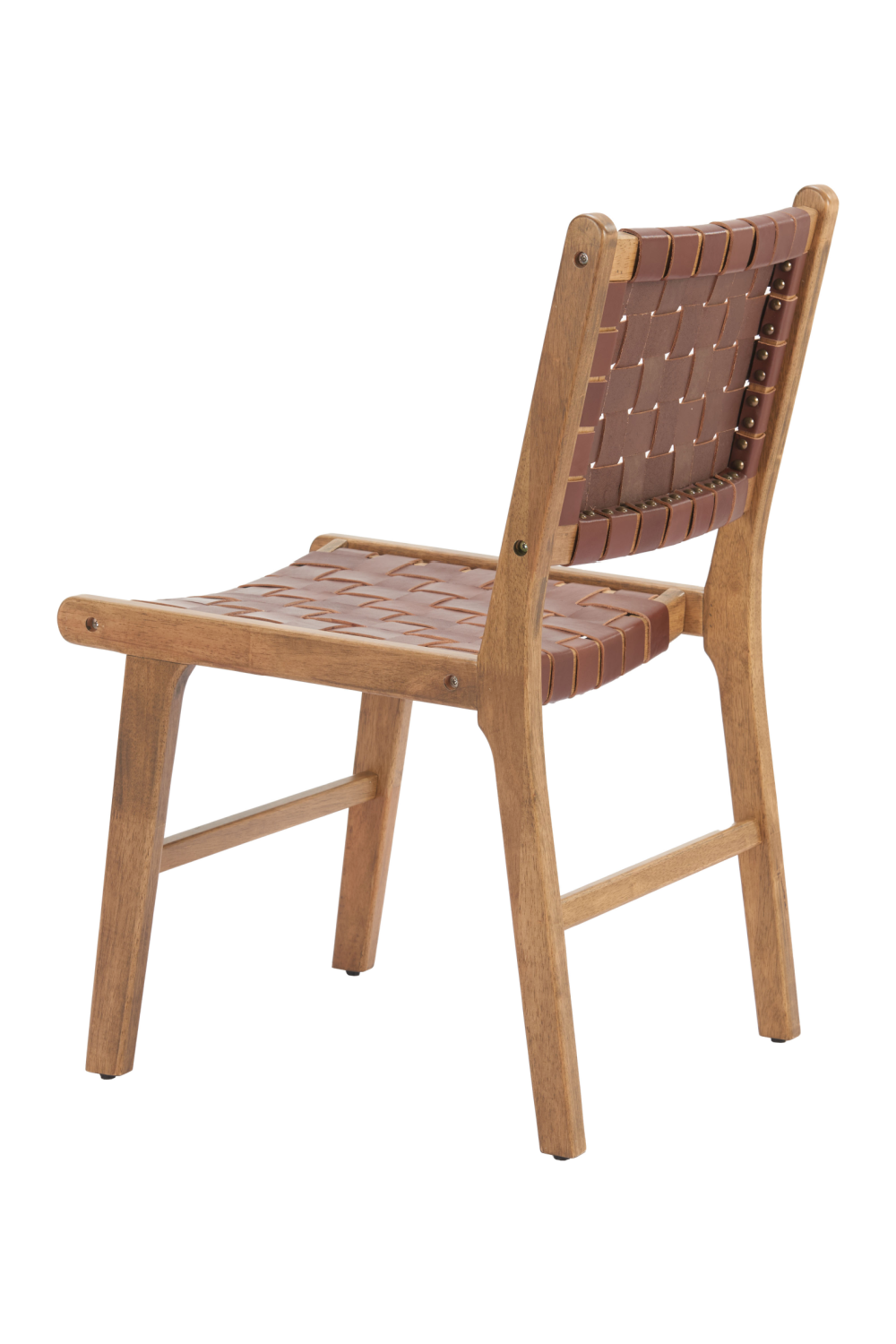 Brown Woven Leather Dining Chair | OROA Modern Feder | Oroa.com