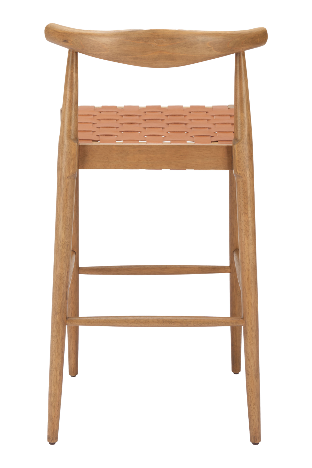Tan Woven Leather Bar Stool | OROA Modern Bandani | Oroa.com