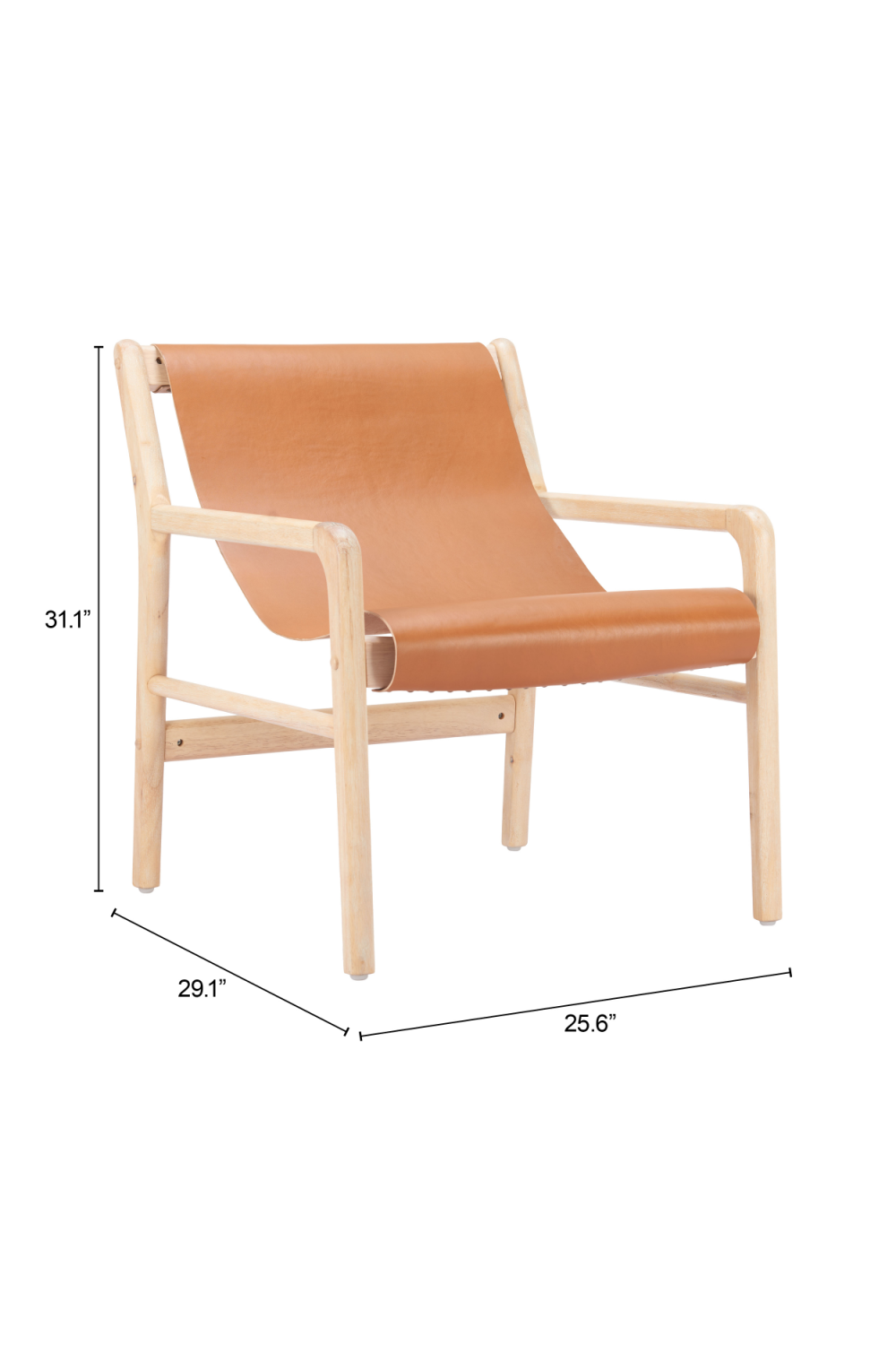 Tan Leather Accent Chair | OROA Modern Doek | Oroa.com