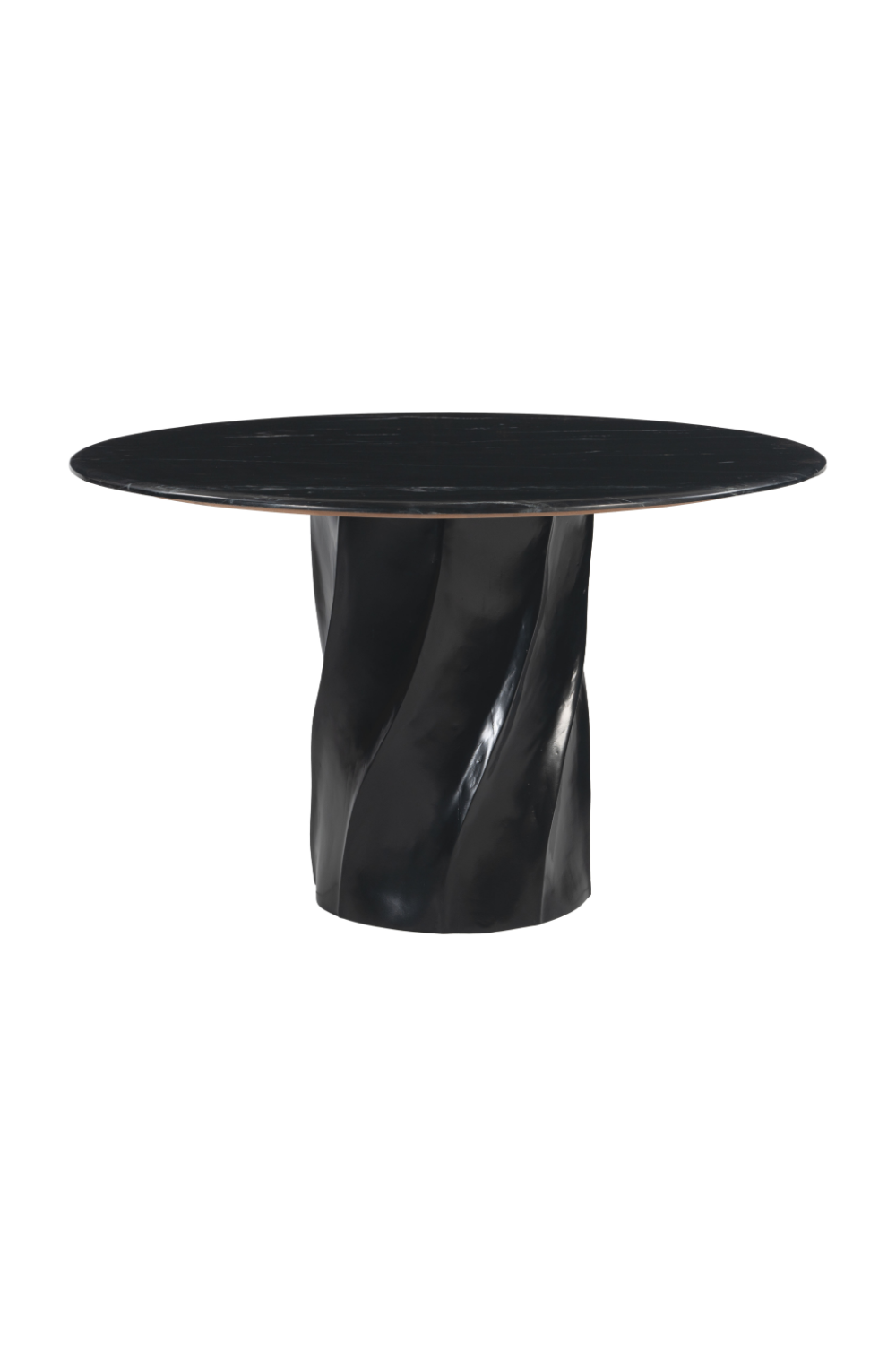 Black Wooden Round Dining Table | OROA Modern Kuro | Oroa.com