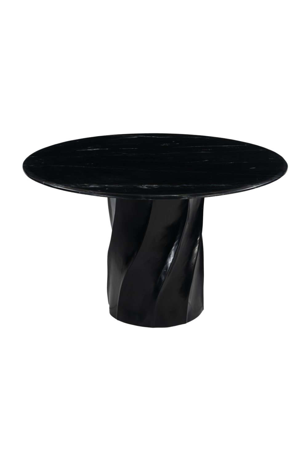 Black Wooden Round Dining Table | OROA Modern Kuro | Oroa.com