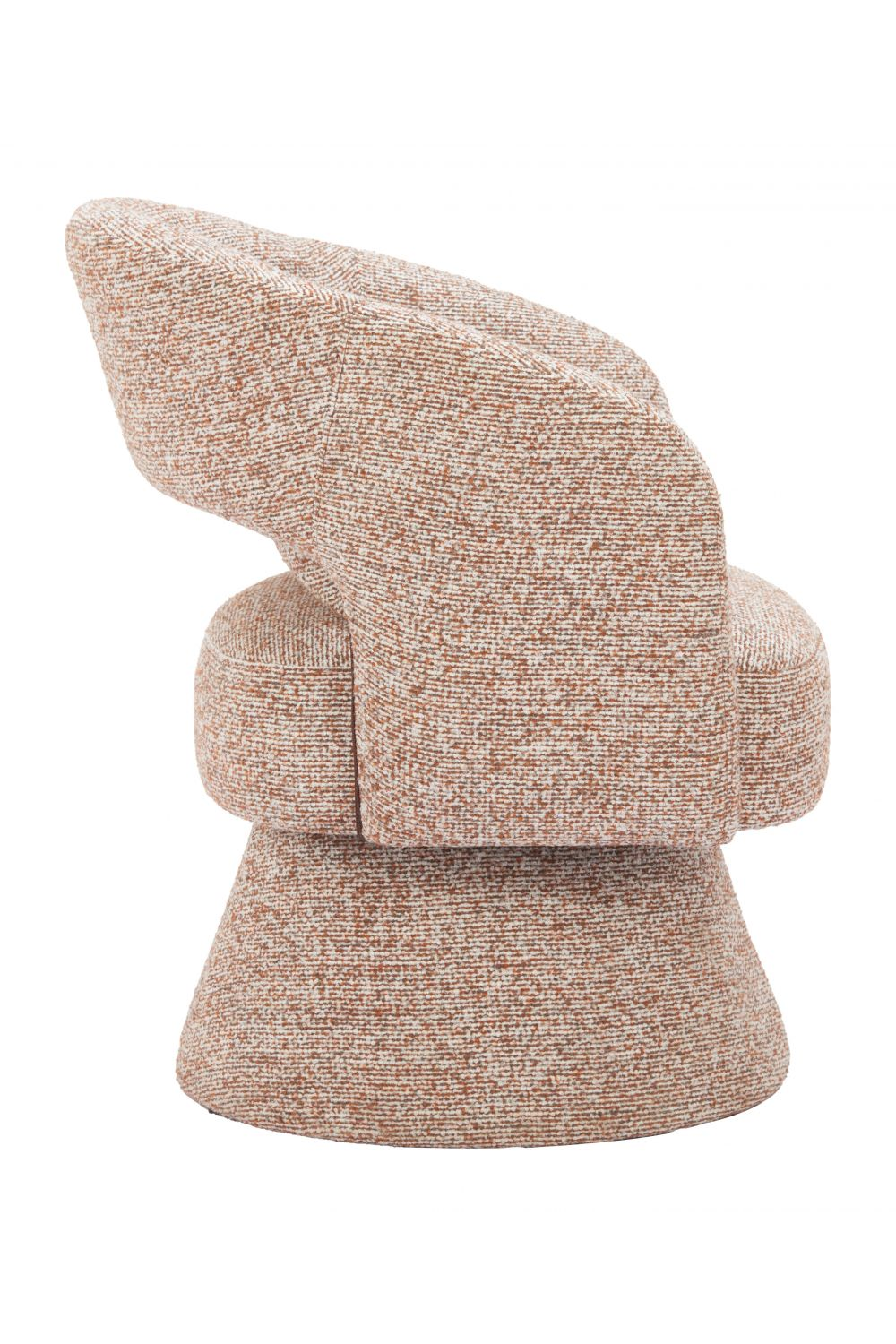 Speckled Brown Shearling Swivel Chair | OROA Modern Liva | Oroa.com