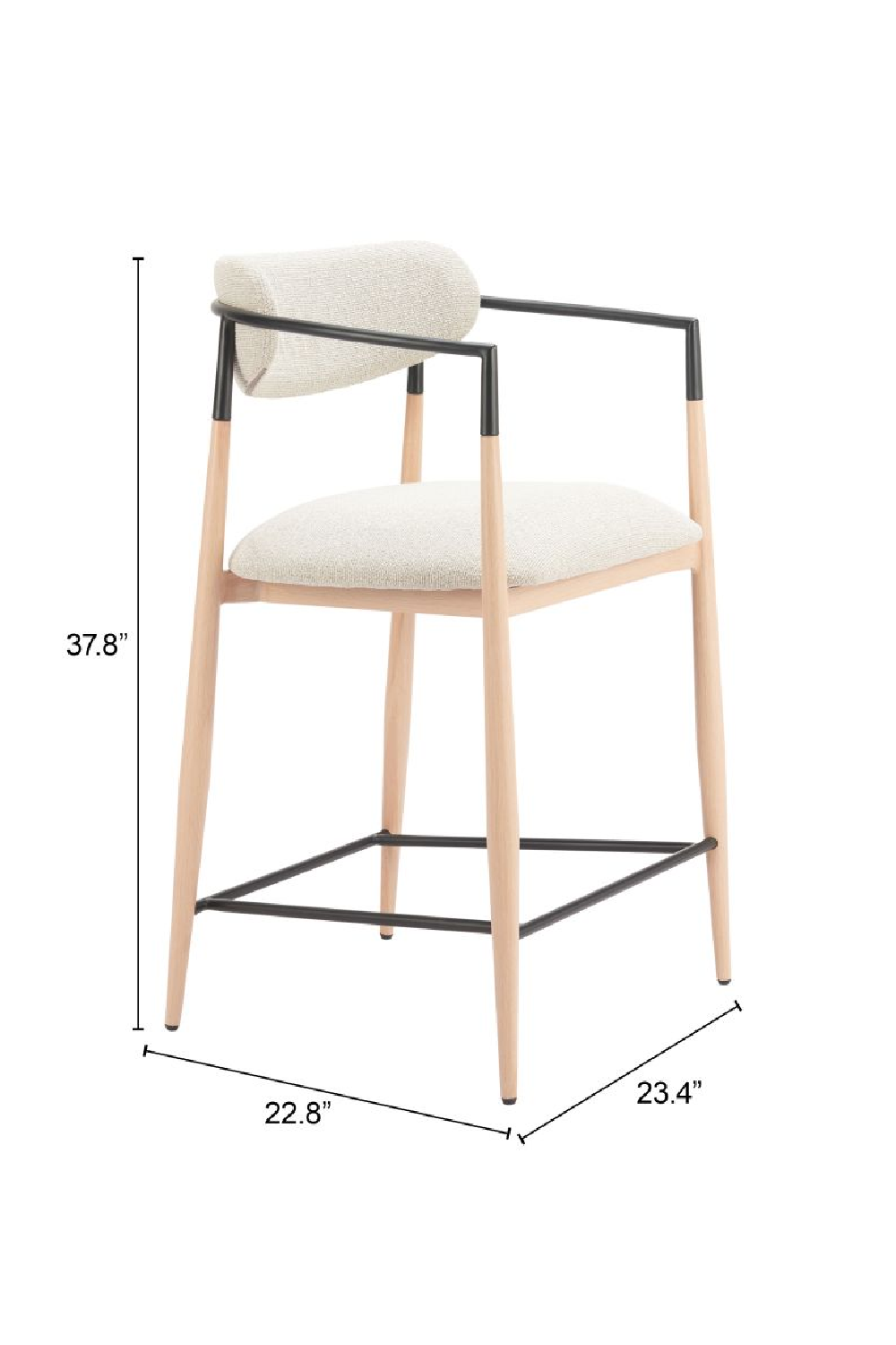 Gray Fabric Modern Counter Stool | OROA Modern Equinox | Oroa.com