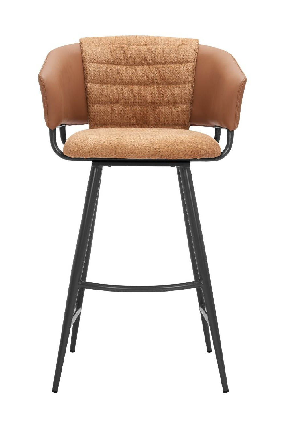 Brown Leather Bar Stools (2) | OROA Modern Juno | Oroa.com